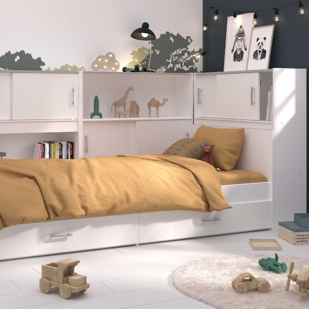 emob Kinderbed Snoop met bedmeubels - wit