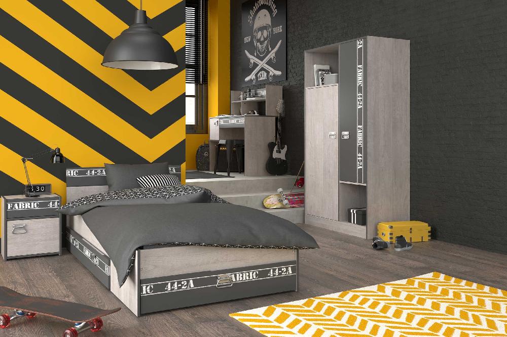 Emob Kinderbureau Fabric Industrieel - Grijs