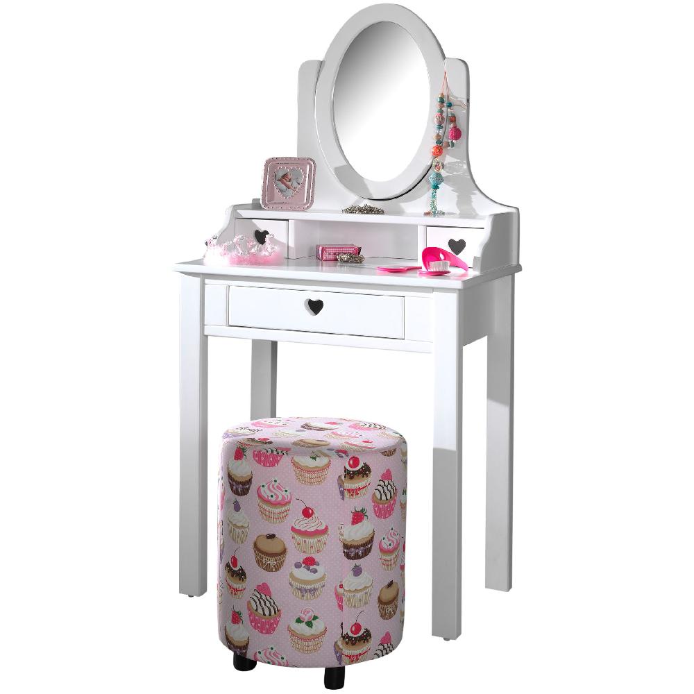 Emob Kinderkaptafel Amori Met Spiegel - Wit