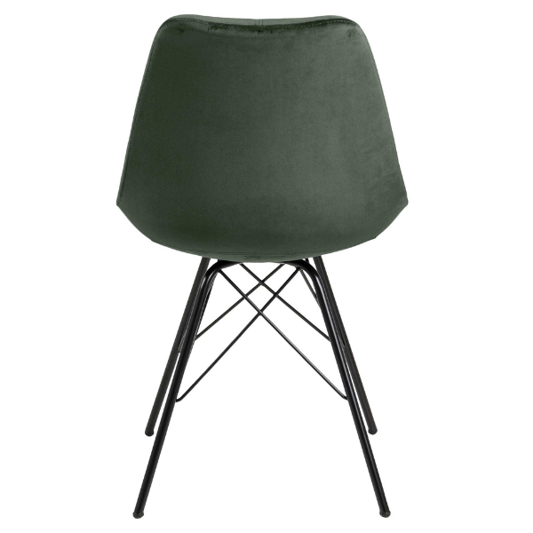 Emob Kuipstoel Irma In Fluweel - Bosgroen/zwart