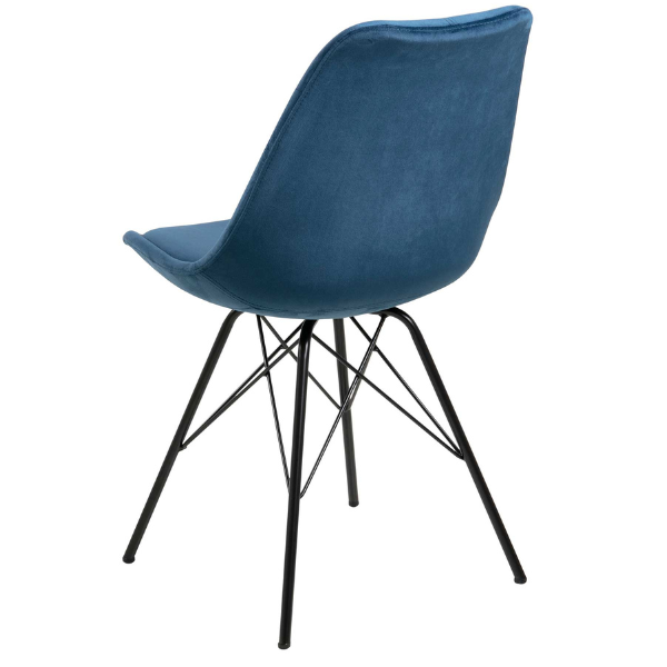 Emob Kuipstoel Irma In Fluweel - Marine/zwart