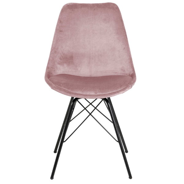 Emob Kuipstoel Irma In Fluweel - Oudroze/zwart