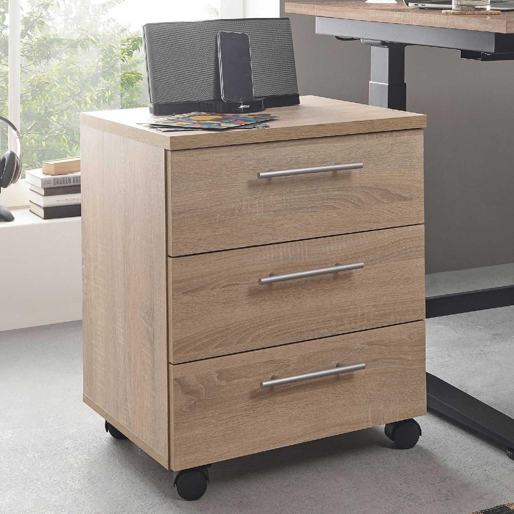 emob Ladeblok Ben - 3 lades - met wielen - sonoma eik