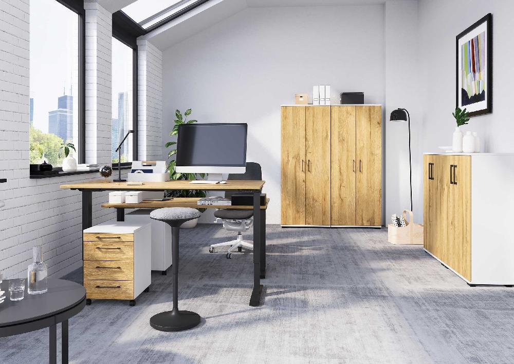 Emob Ladeblok Presley 4 Lades - Eik/wit