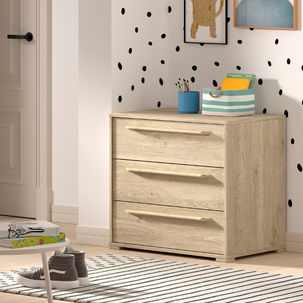 Emob Ladekast Sam 68x43x61cm - 3 Lades - Eikdecor