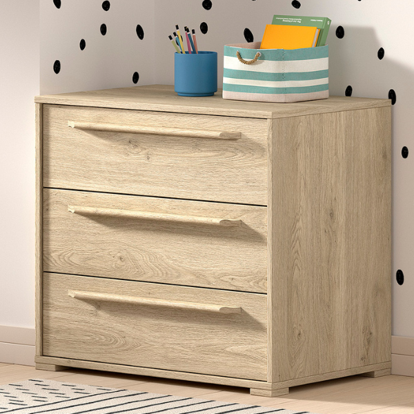 emob Ladekast Sam 68x43x61cm - 3 lades - eikdecor