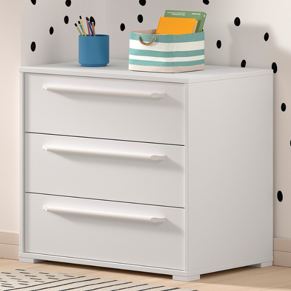 emob Ladekast Sam 68x43x61cm - 3 lades - wit