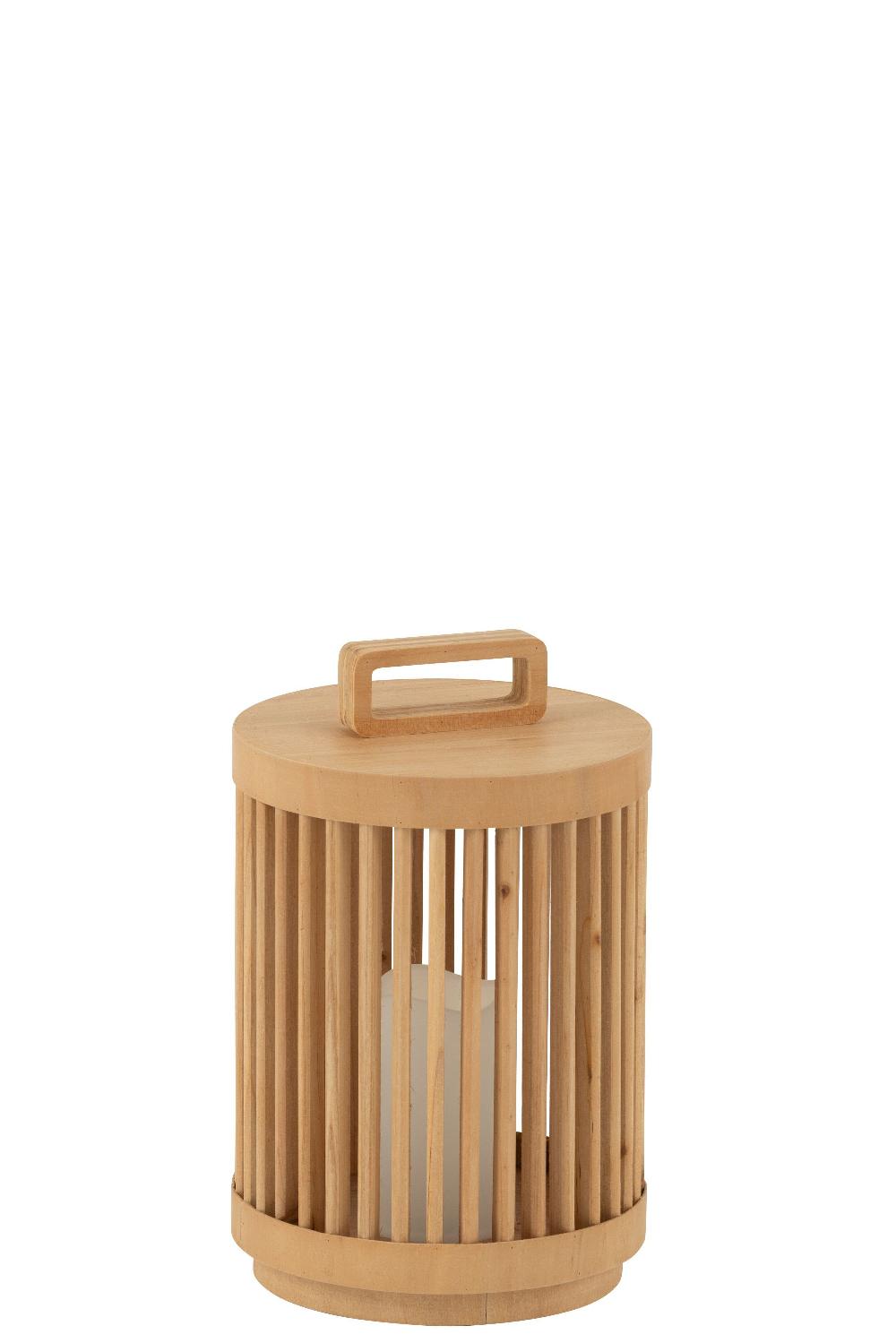 Emob Lamp Cylinder Sparhout/led Naturel Small