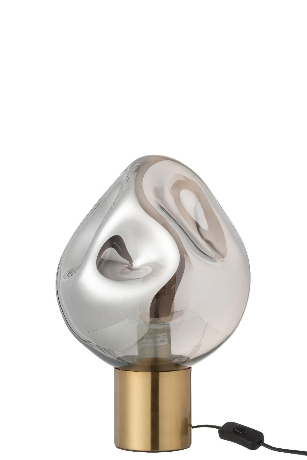 Emob Lamp Goud Metaal/glas Grijs