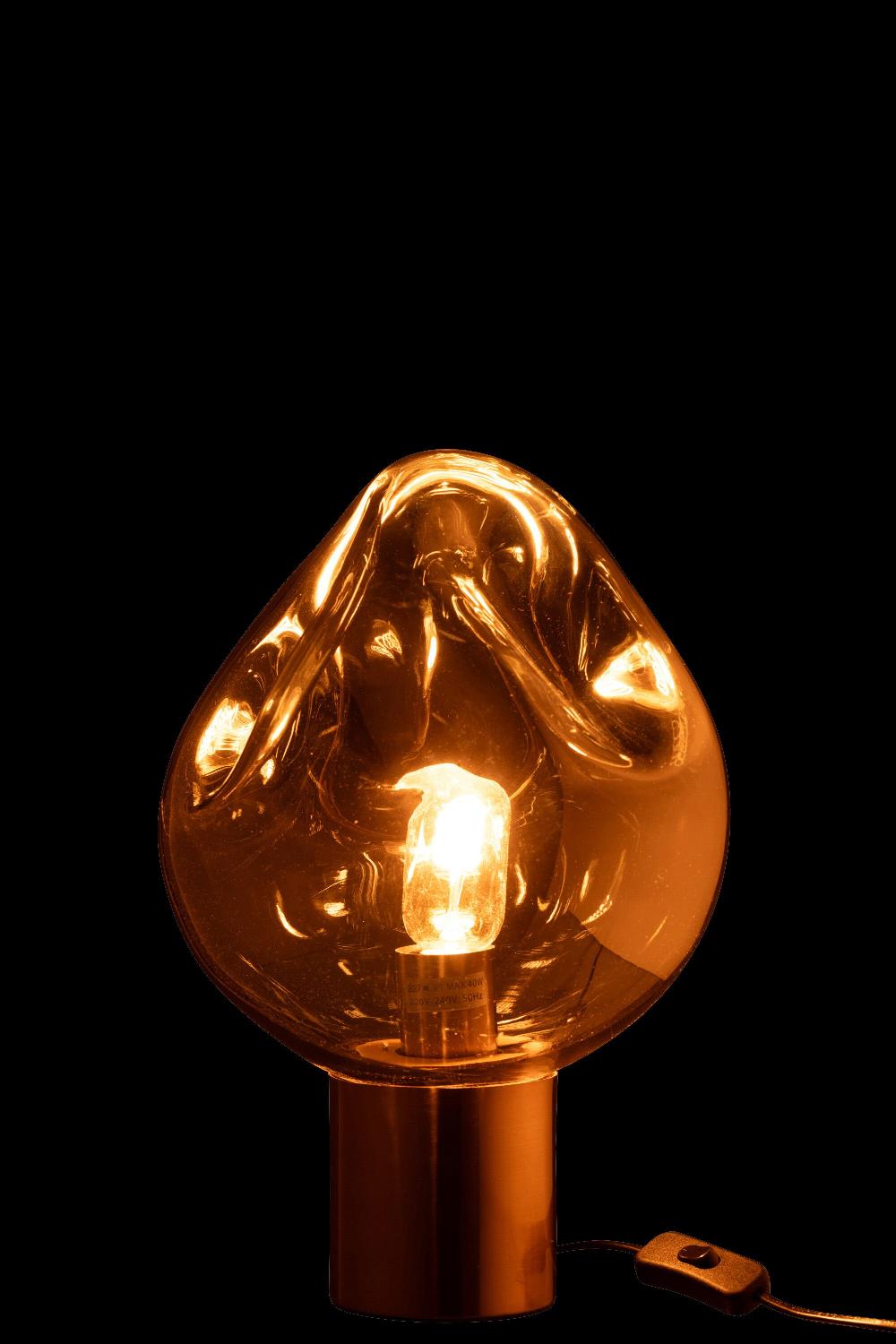 Emob Lamp Goud Metaal/glas Grijs