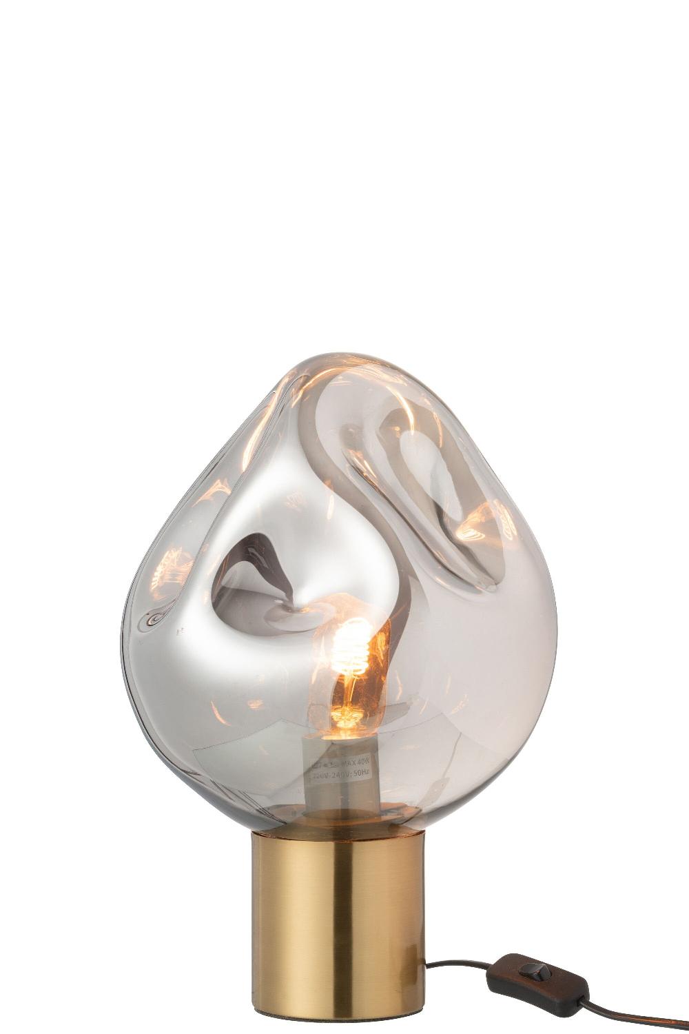 Emob Lamp Goud Metaal/glas Grijs