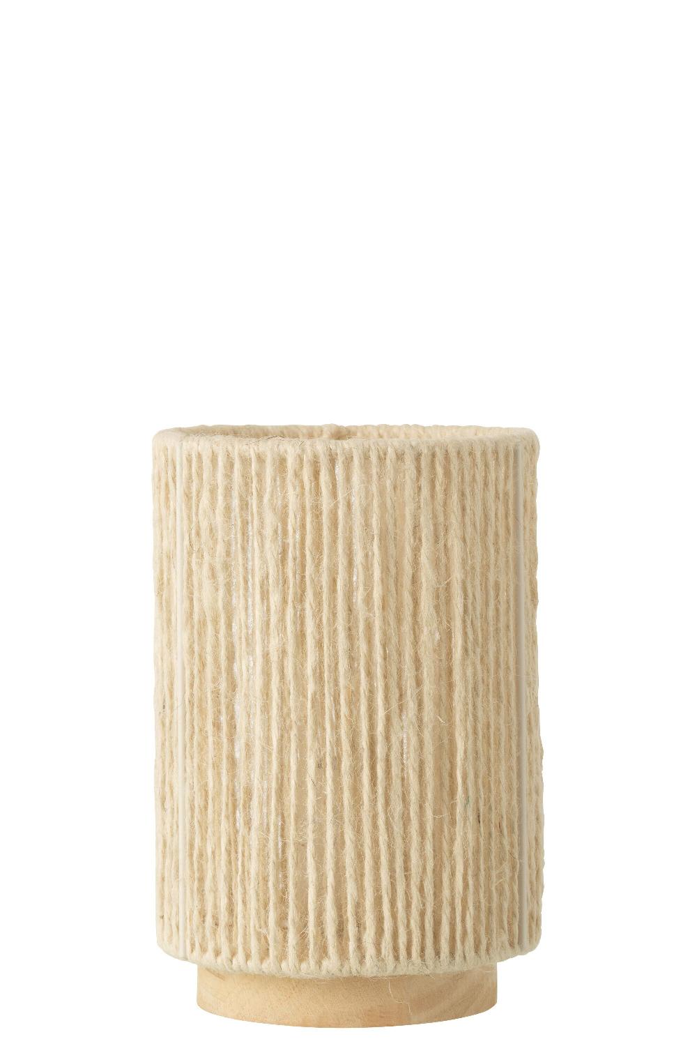 emob Lamp led cilinder metaal/katoen naturel large
