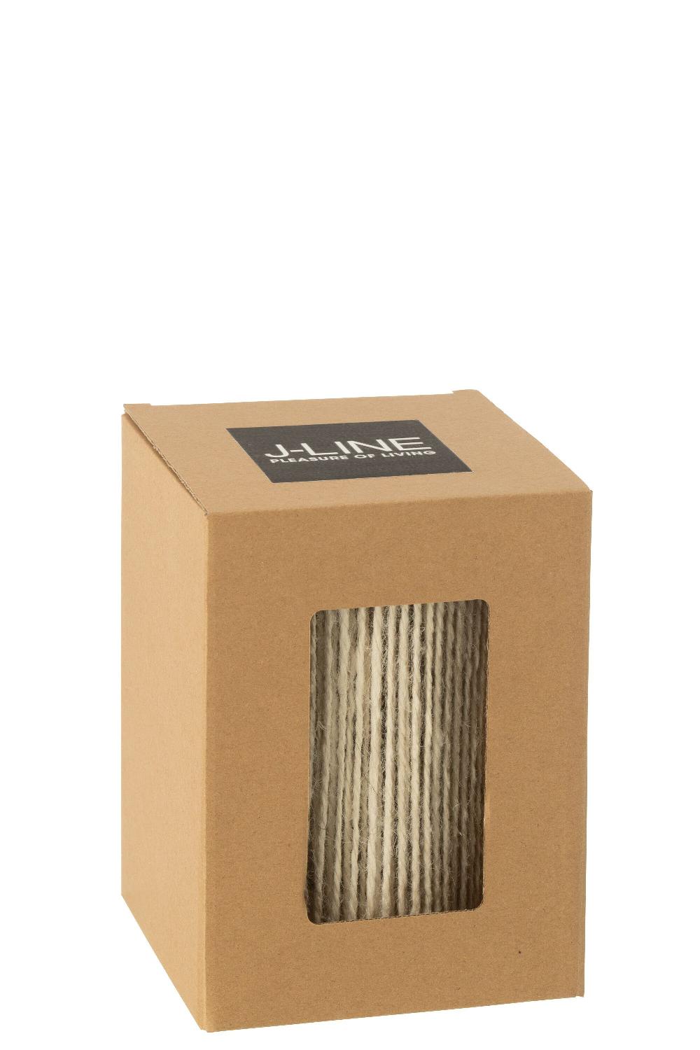 Emob Lamp Led Cilinder Metaal/katoen Naturel Small