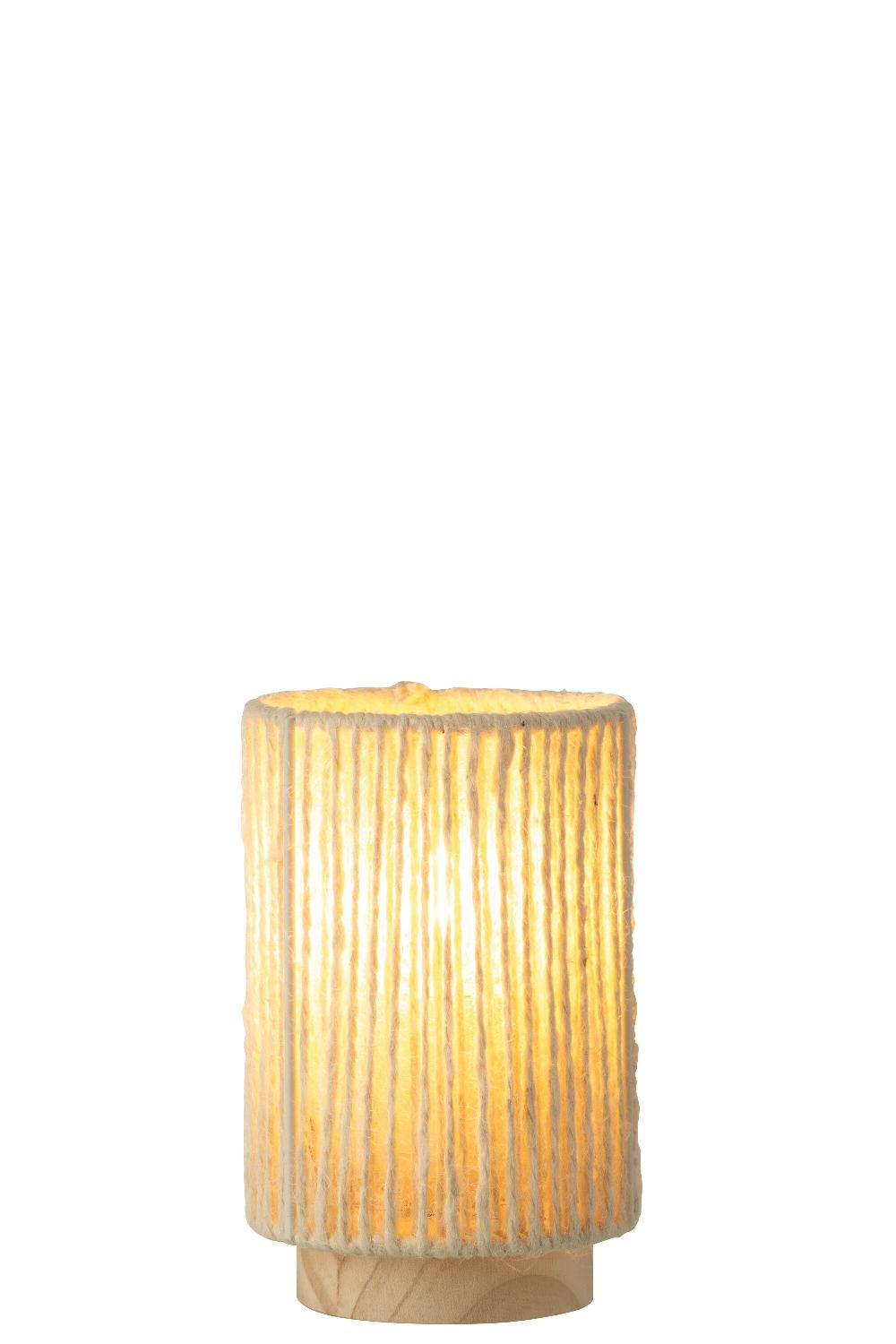 Emob Lamp Led Cilinder Metaal/katoen Naturel Small