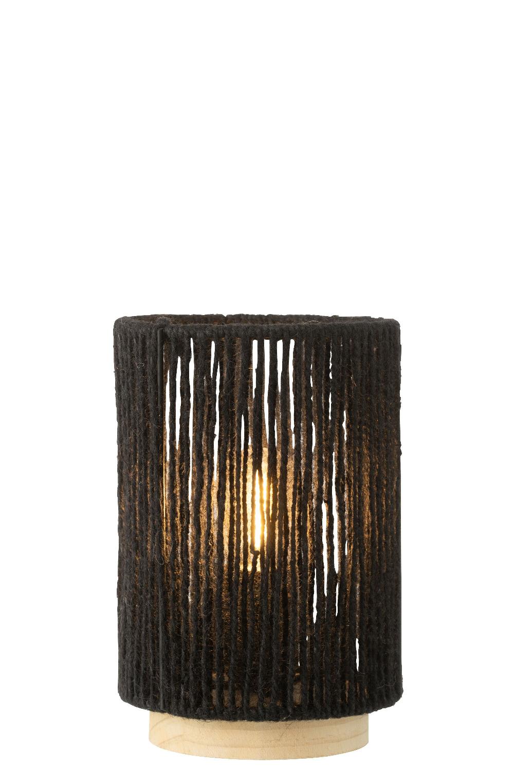 Emob Lamp Led Cilinder Metaal/katoen Zwart Large