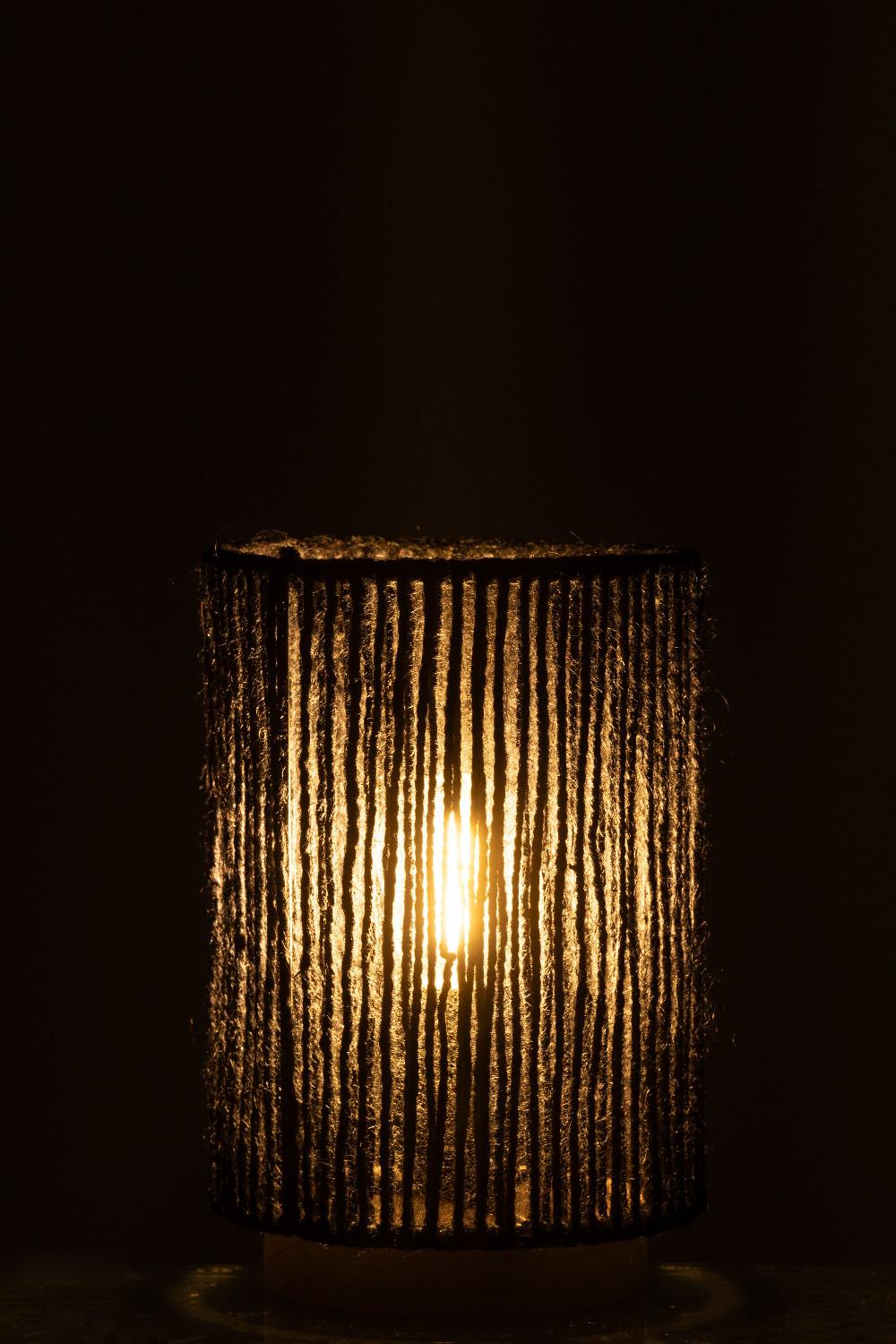 Emob Lamp Led Cilinder Metaal/katoen Zwart Large