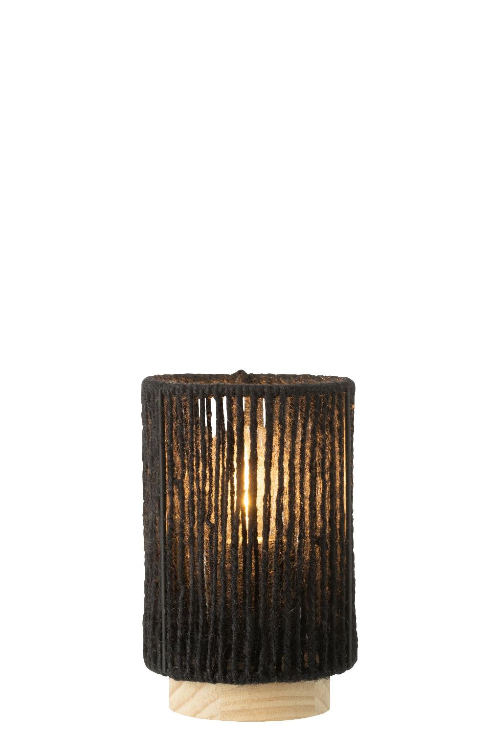 Emob Lamp Led Cilinder Metaal/katoen Zwart Small