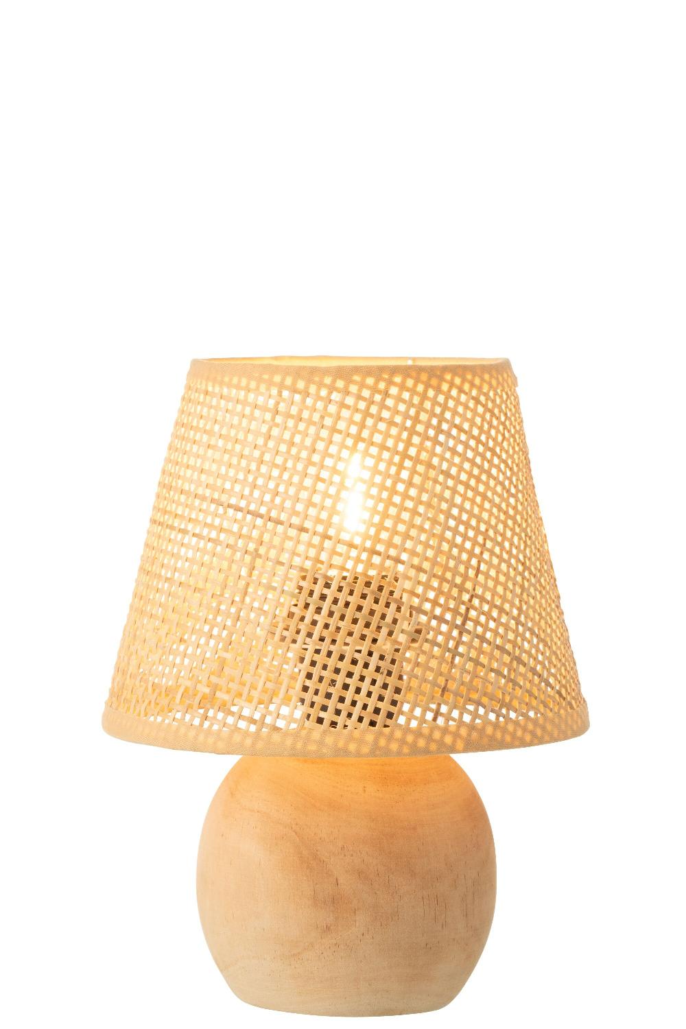 Emob Lamp Led Hout Getwist/metaal Naturel