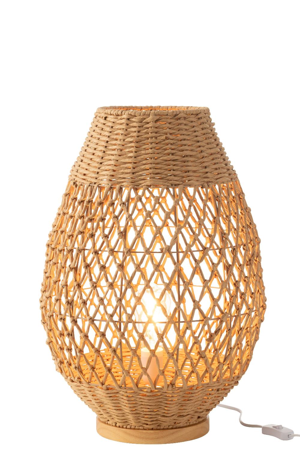 Emob Lamp Metaal Getwist Donker Naturel Large