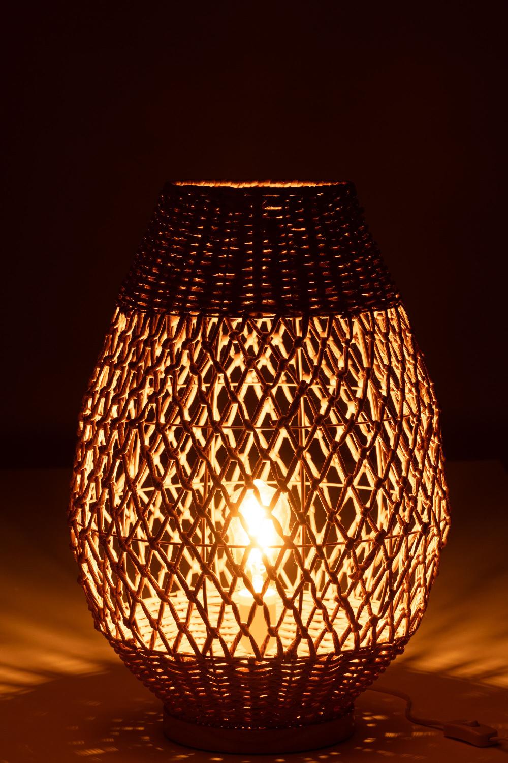Emob Lamp Metaal Getwist Donker Naturel Large