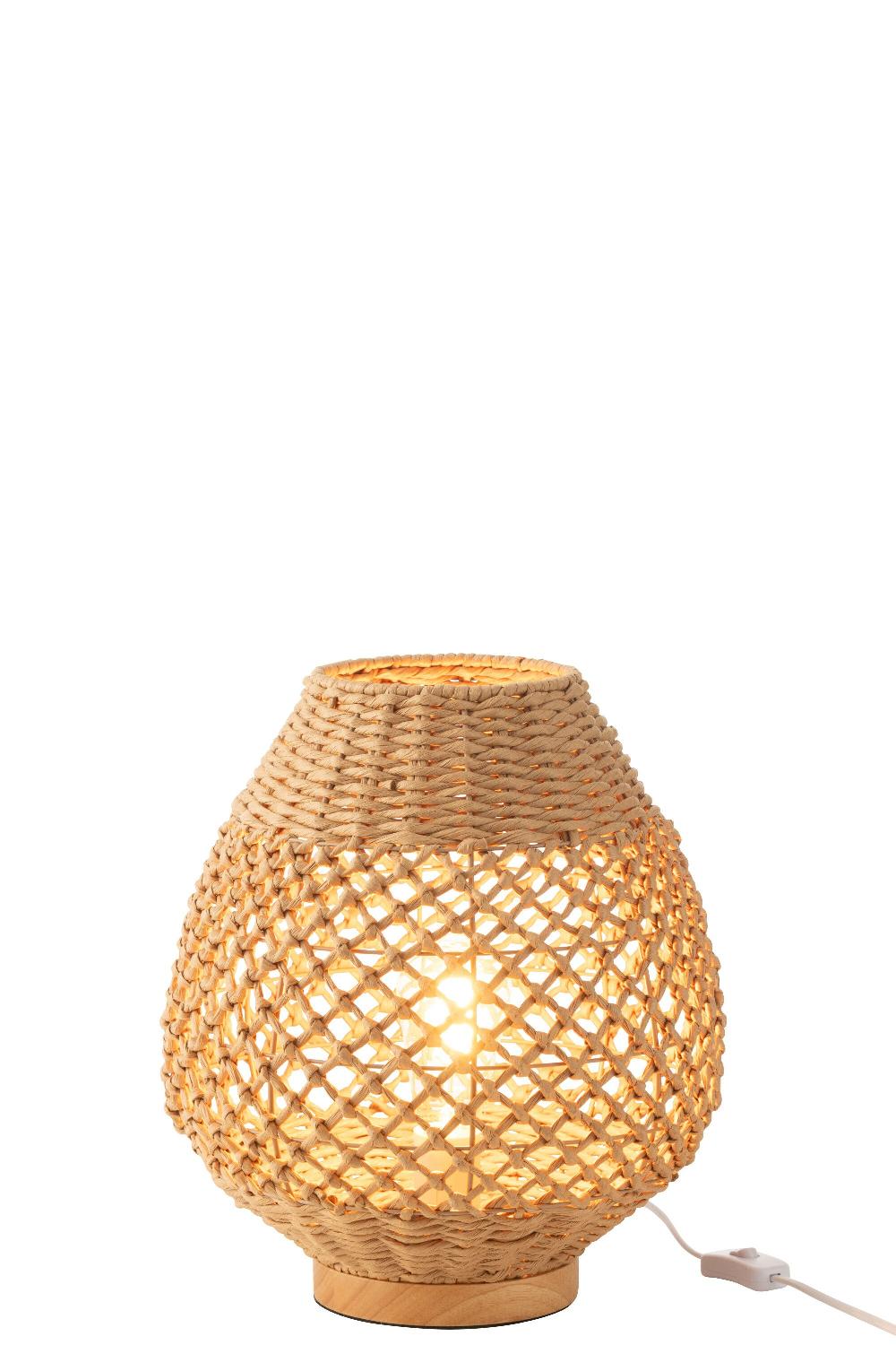 Emob Lamp Metaal Getwist Donker Naturel Small