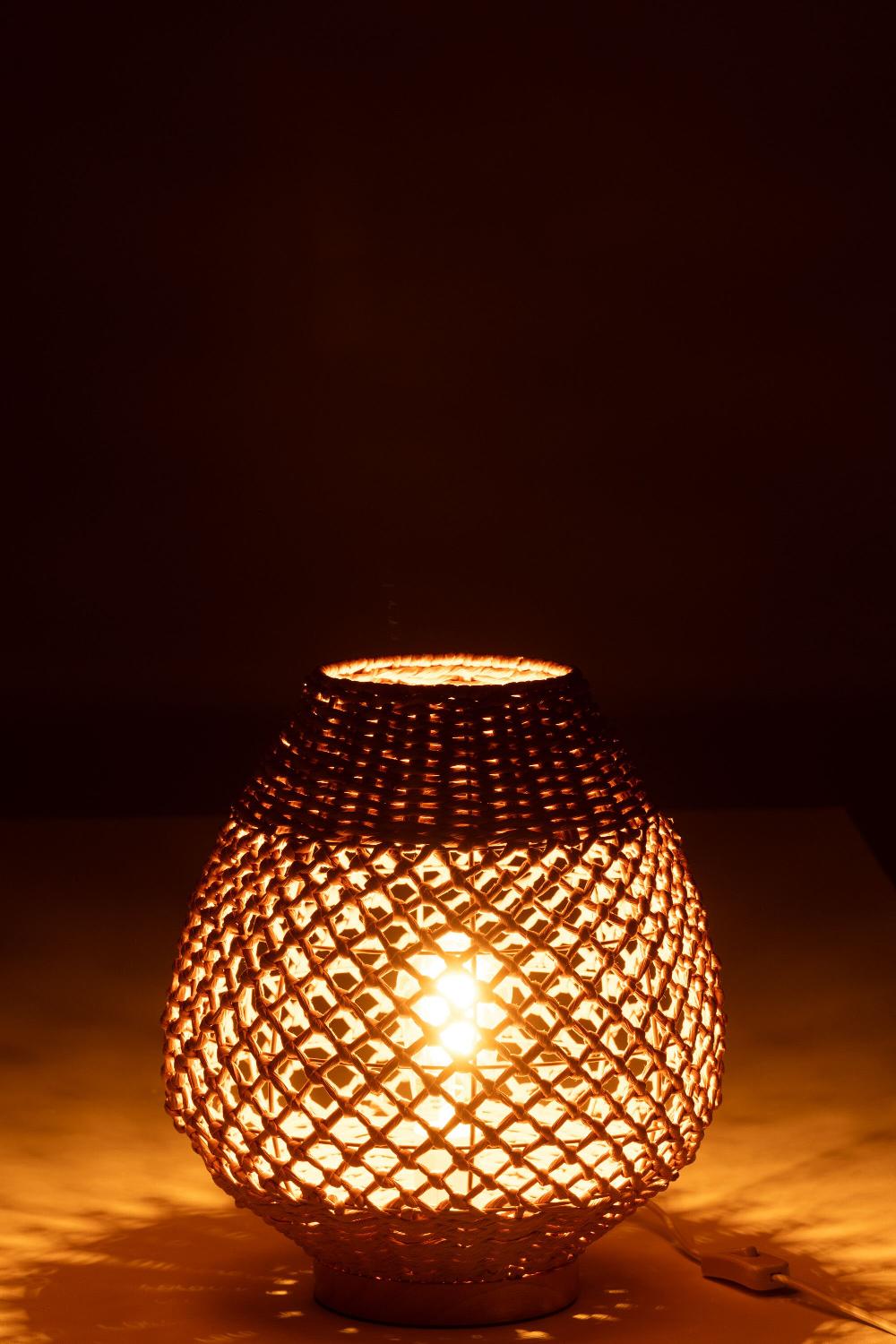 Emob Lamp Metaal Getwist Donker Naturel Small