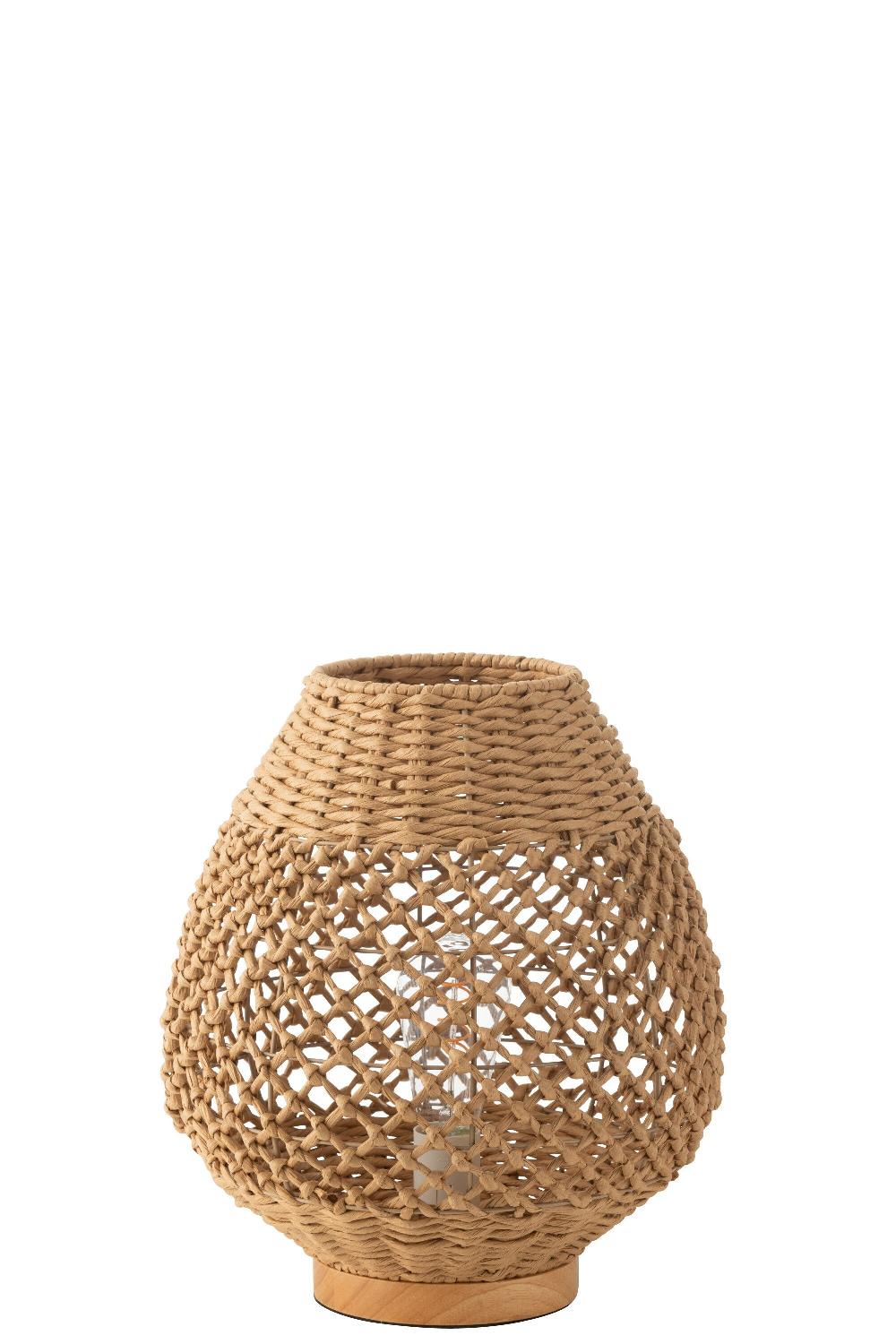 Emob Lamp Metaal Getwist Donker Naturel Small