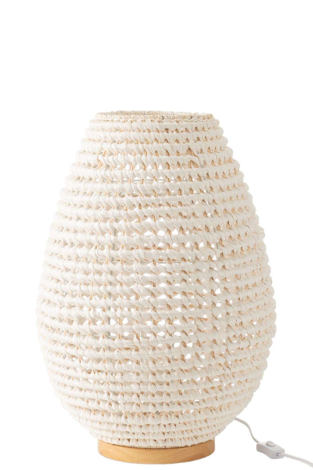 emob Lamp metaal getwist wit