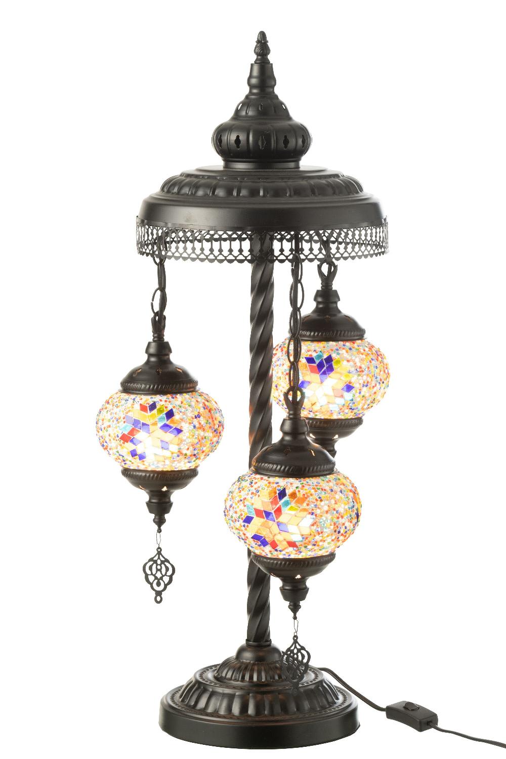 Emob Lamp Mozaiek 3 Gloeilampen Glas/metaal Oranje