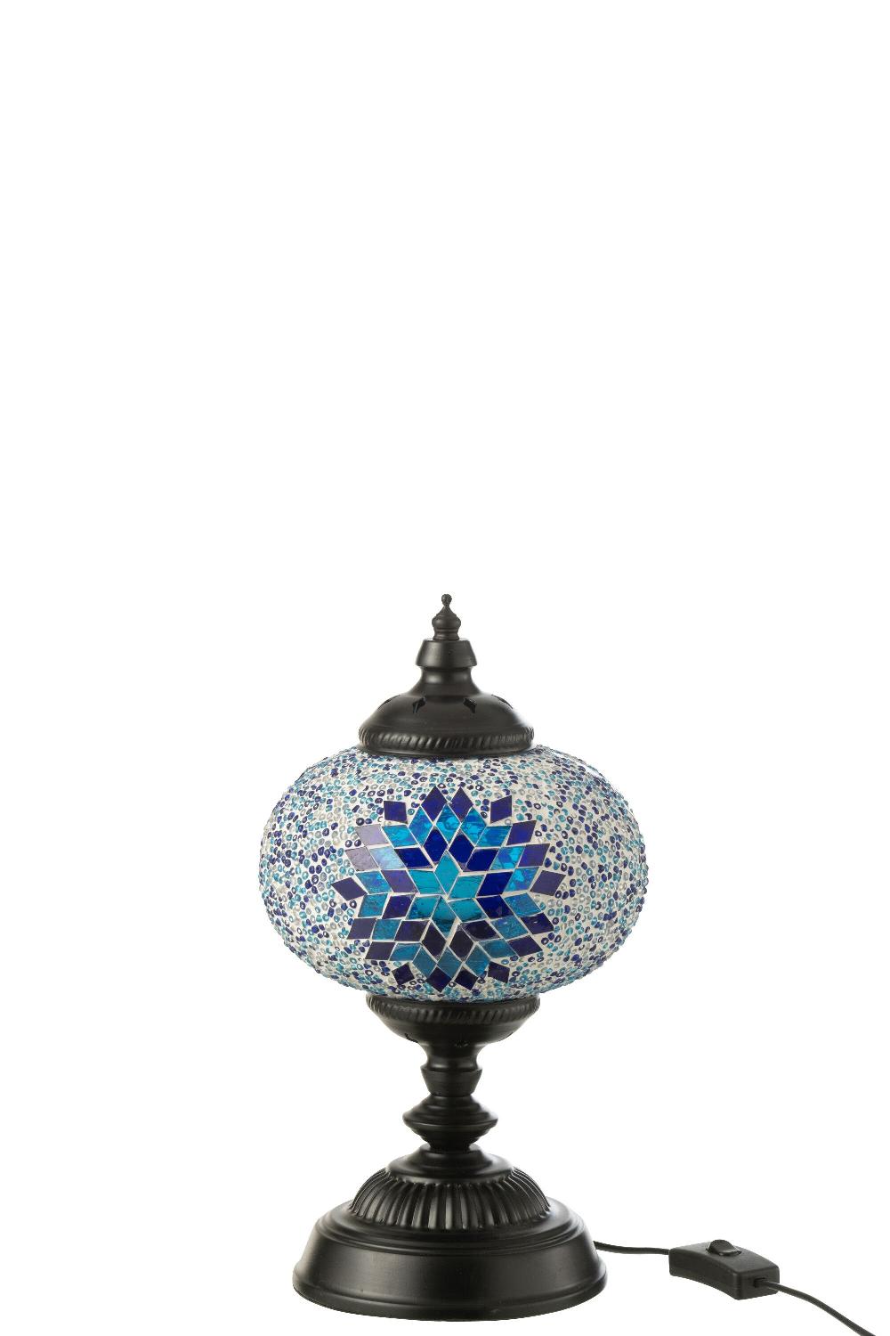 emob Lamp mozaiek glas/metaal blauw