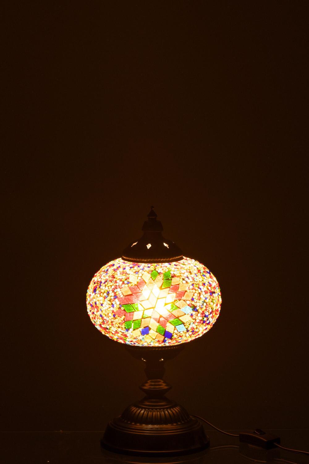 Emob Lamp Mozaiek Glas/metaal Oranje
