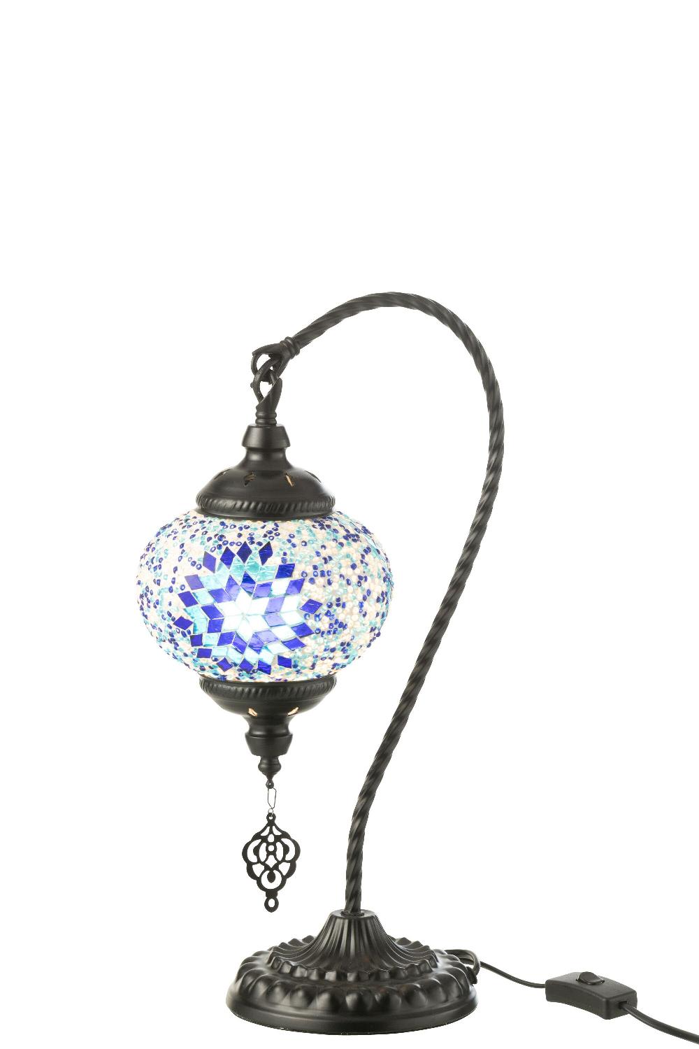 Emob Lamp Mozaiek Hangend Glas/metaal Blauw