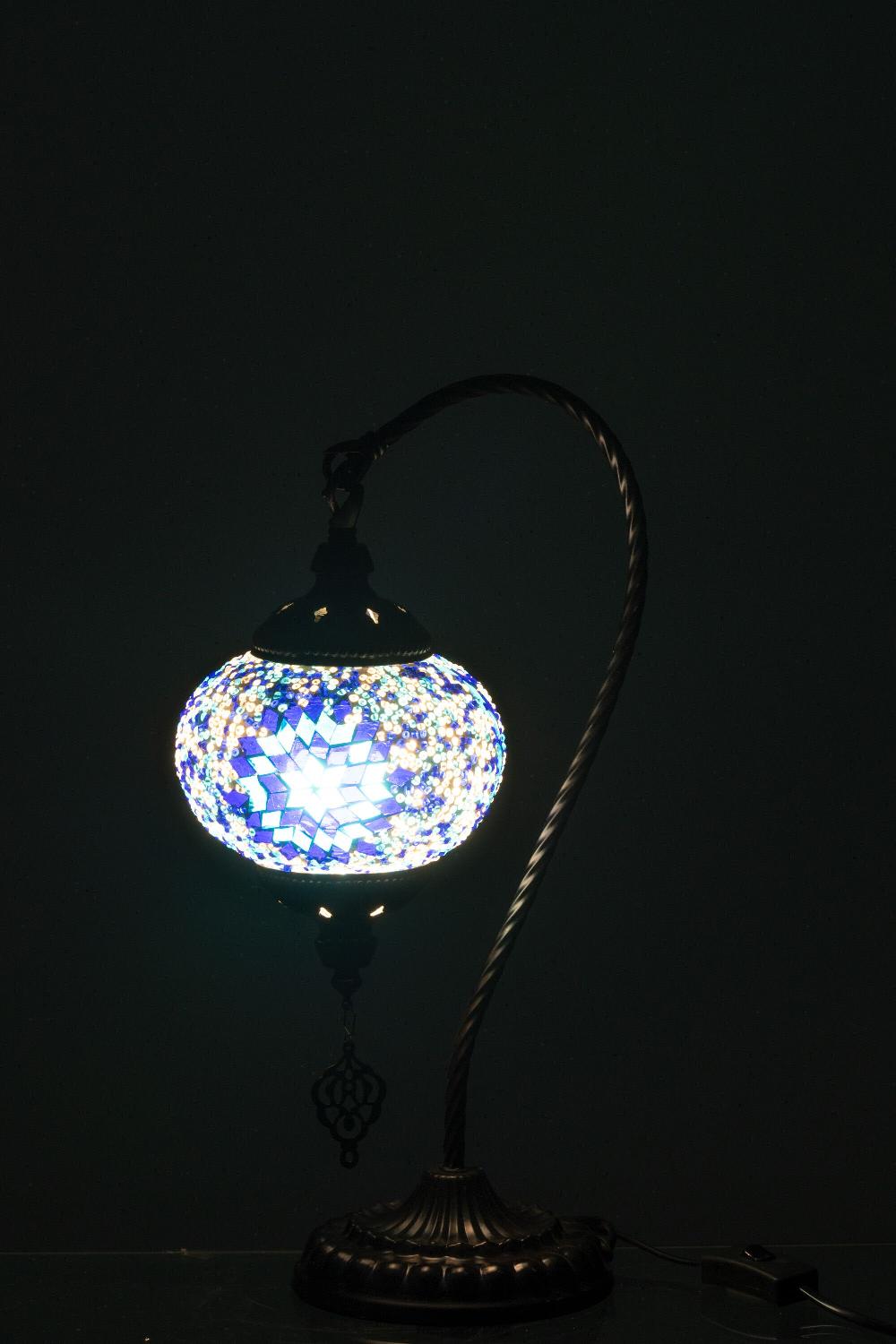 Emob Lamp Mozaiek Hangend Glas/metaal Blauw