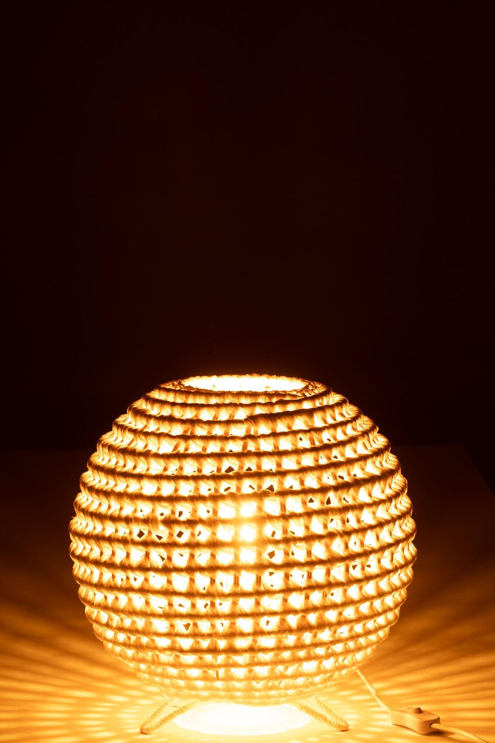 Emob Lamp Rond Metaal Getwist Wit