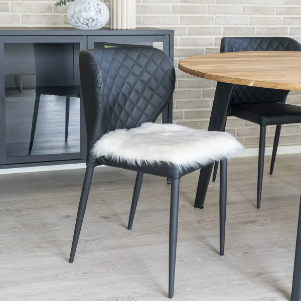 emob Lamsvacht Stoelhoes - Wit Ivoor 40x40 cm