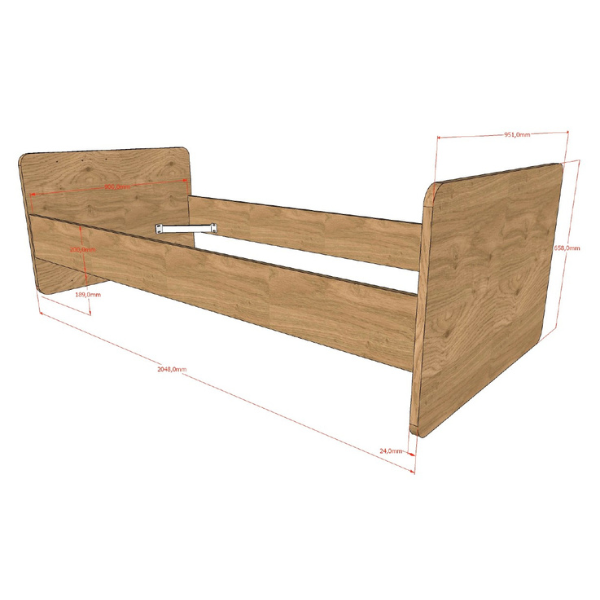 Emob Meegroeibed Sammie - 60x120cm - 90x200cm - Eikdecor