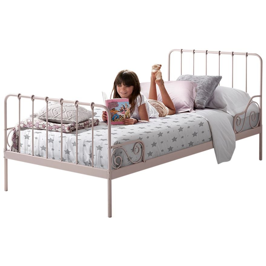 Emob Metalen Bed Alice 90x200 - Roze
