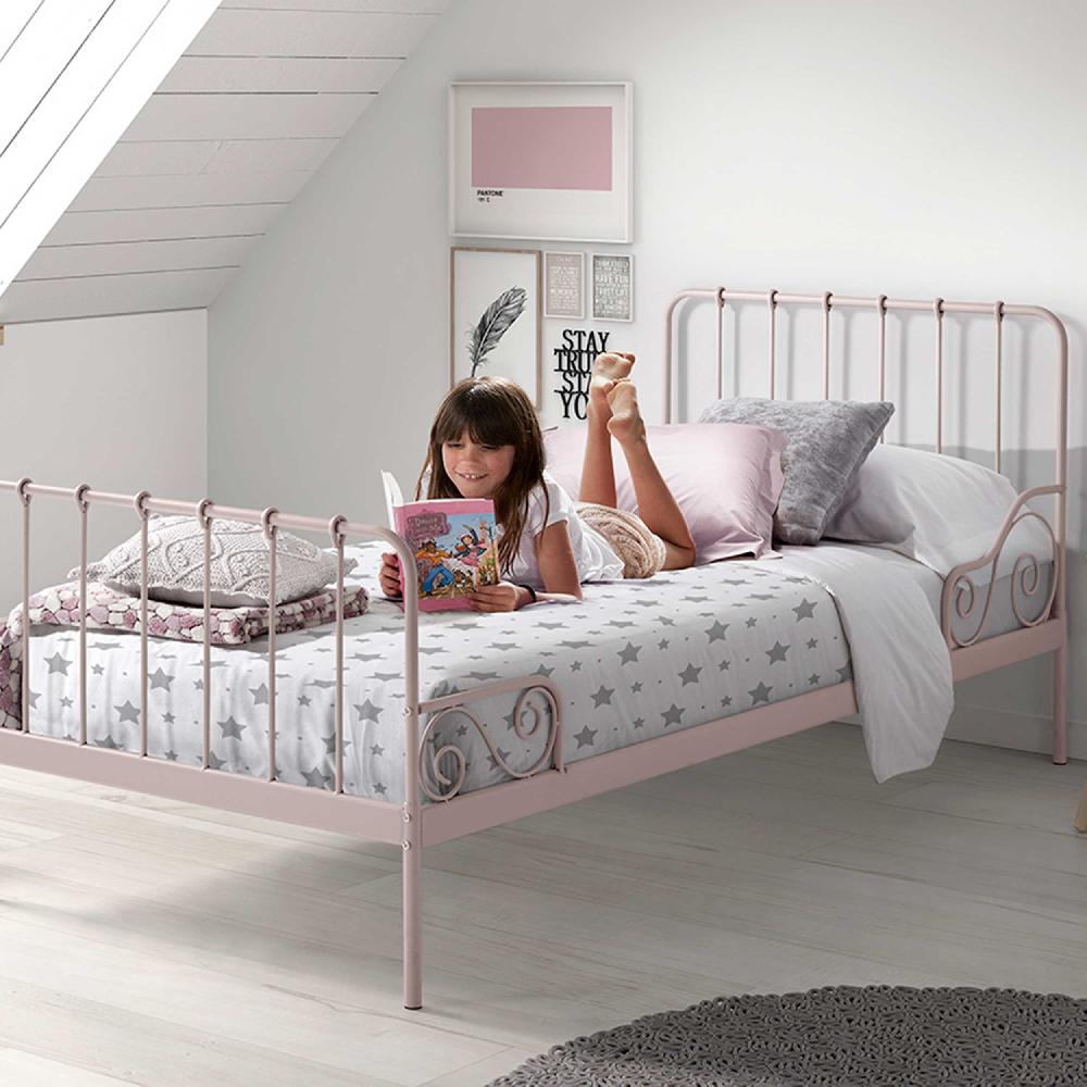 emob Metalen Bed Alice 90x200 - roze