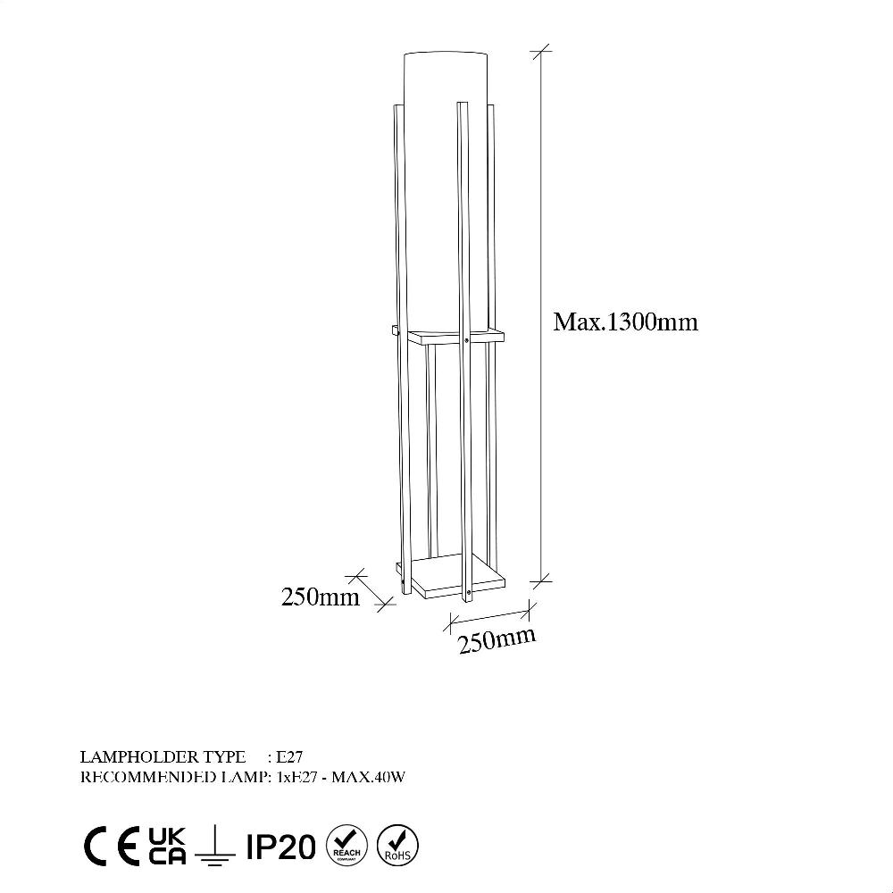 Emob Metalen Vloerlamp