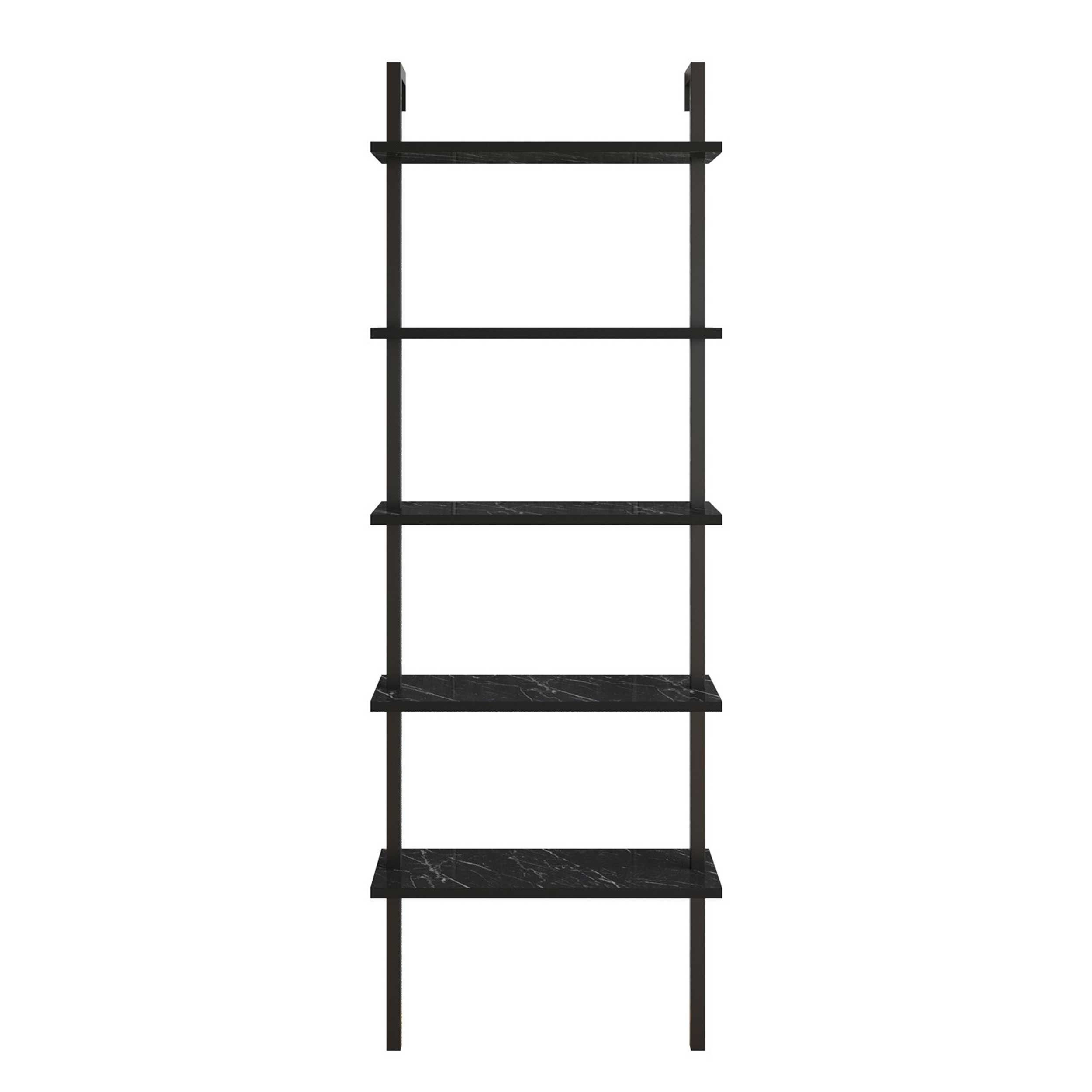 Emob Moderne Zwarte Boekenplank Met Metalen Poten