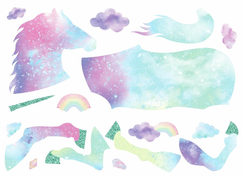 Emob Muursticker Galaxy Unicorn