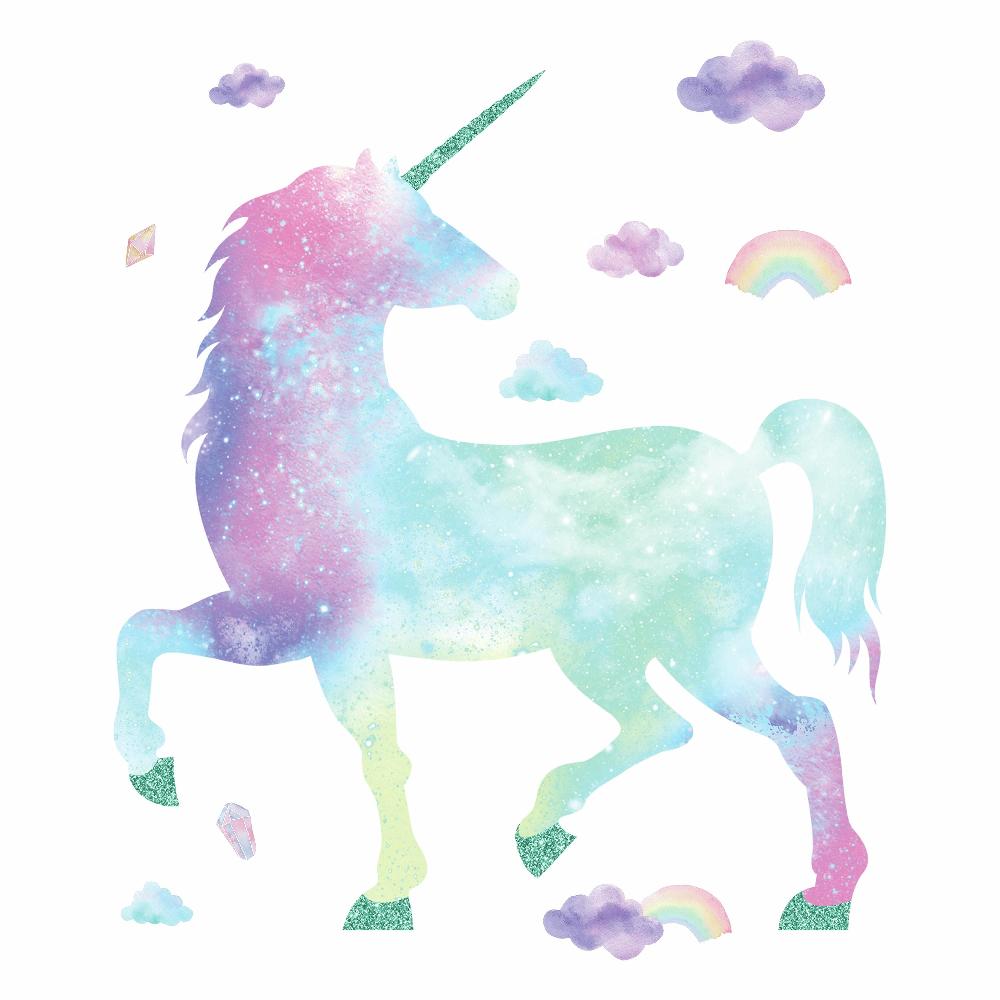 emob Muursticker Galaxy Unicorn