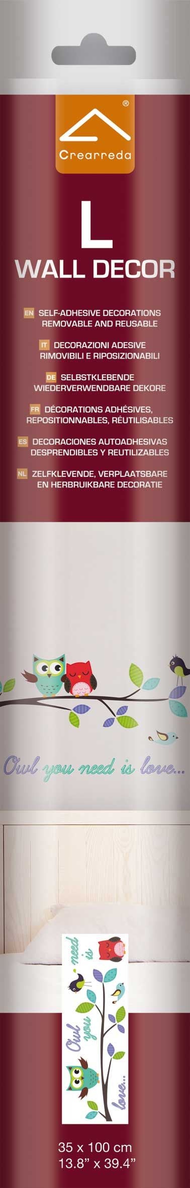 Emob Muursticker Owl You Need Is Love - Large