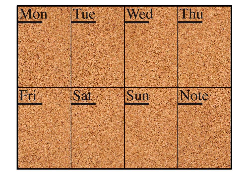 Emob Muursticker Prikbord Week Days