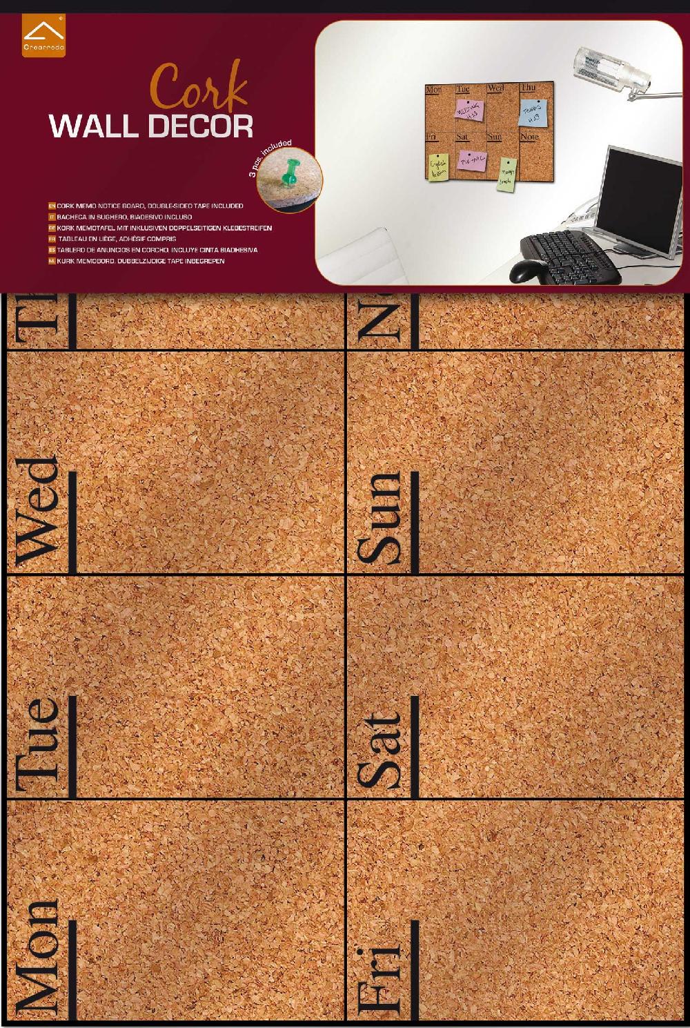 Emob Muursticker Prikbord Week Days