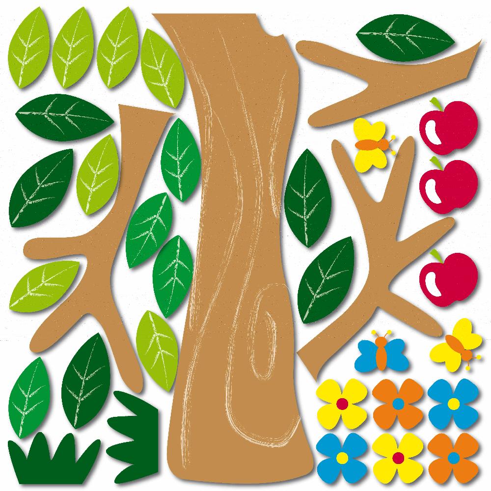 Emob Muurstickers 3D Appelboom - Schuimstickers