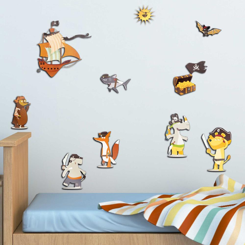 emob Muurstickers 3D Piraten