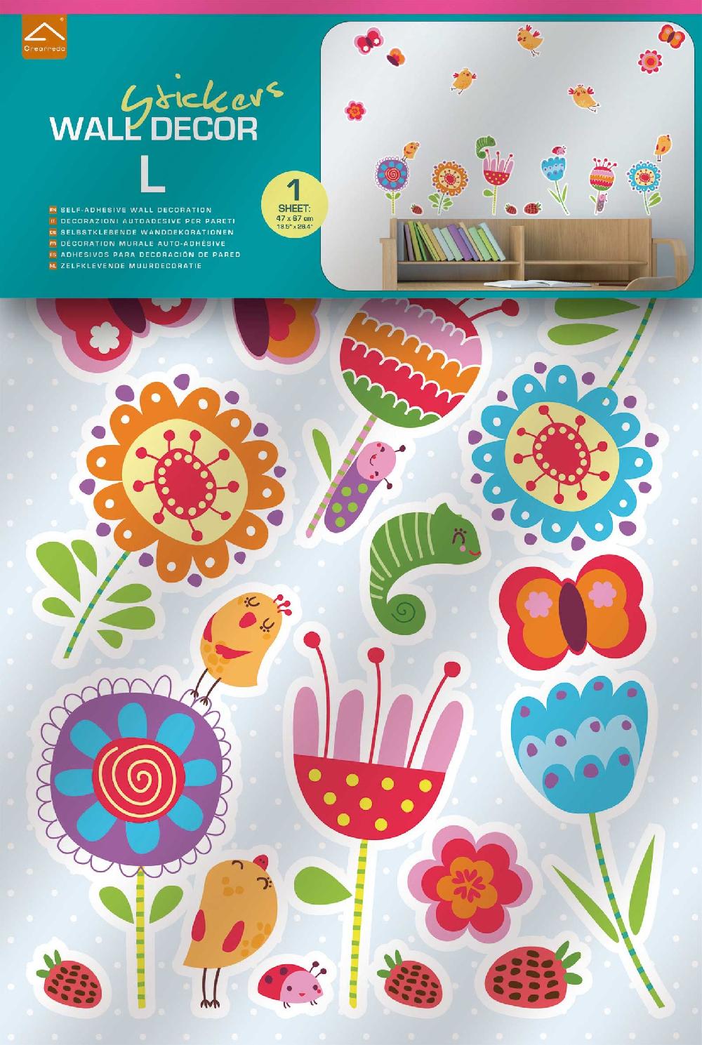 Emob Muurstickers Vogels En Bloemen