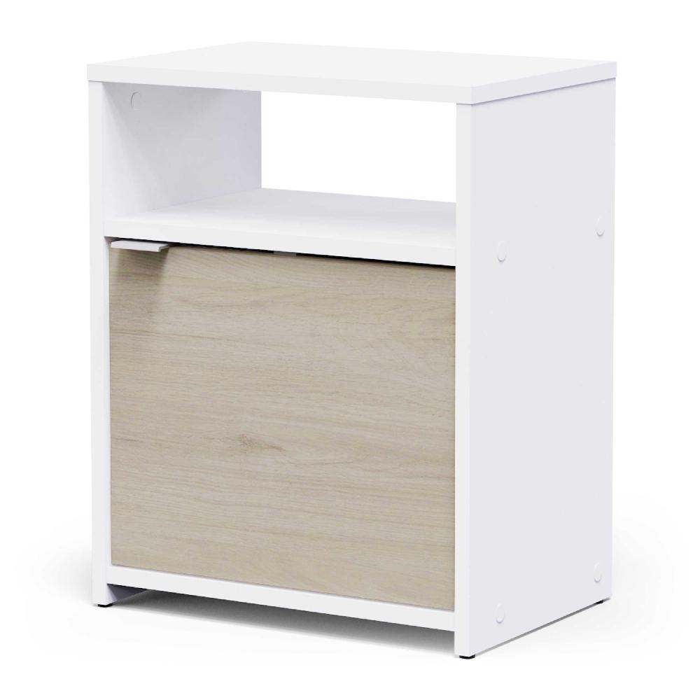 Emob Nachtkastje Noni - 41x28x51cm - Kronberg Eik/wit