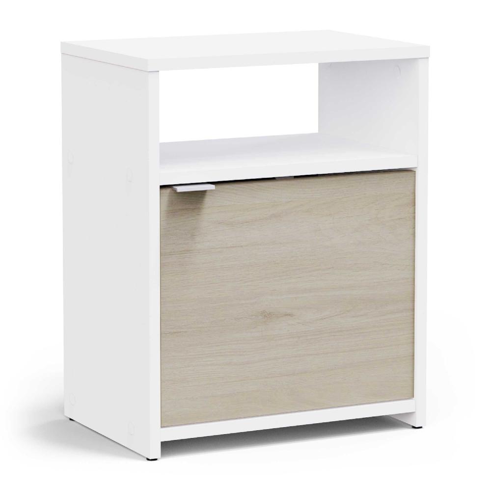 emob Nachtkastje Noni - 41x28x51cm - kronberg eik/wit